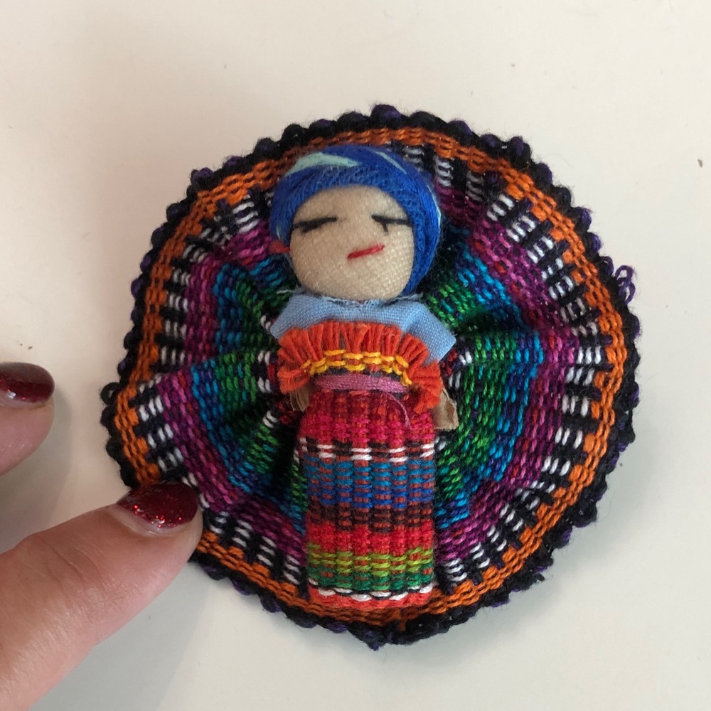 Guatemalan  Colorful Handmade Doll Barrete